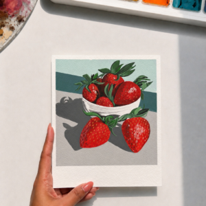 Sunlit strawberries